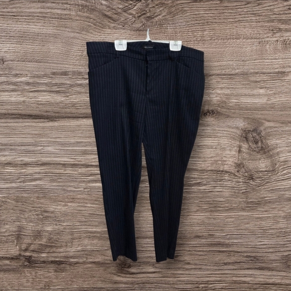 ⭐️Lord & Taylor Blue  Pants With White Pinstripe Kelly Ankle Size 14 - Picture 2 of 6